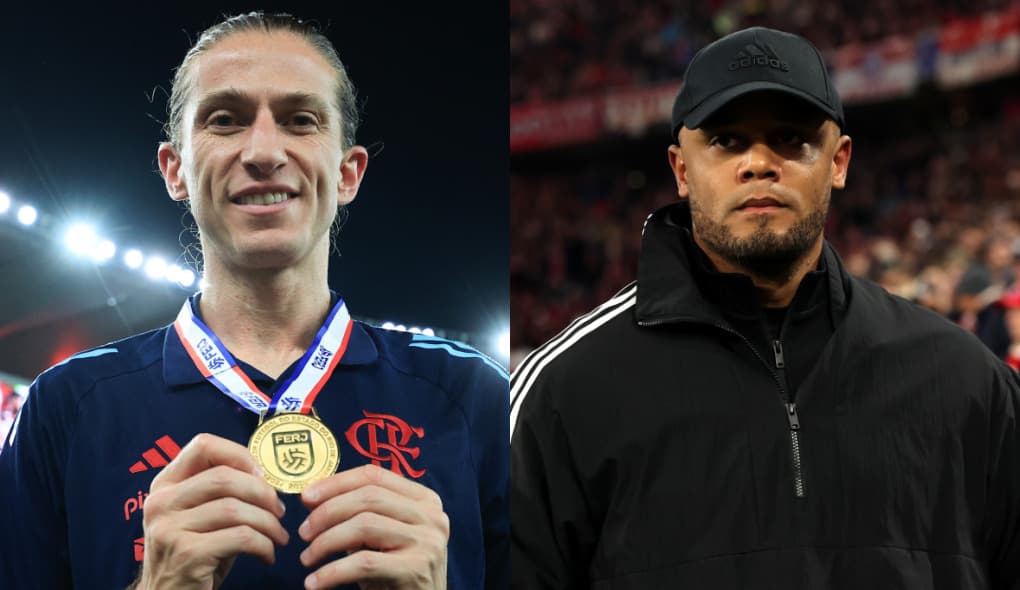 Filipe Luís e Kompany