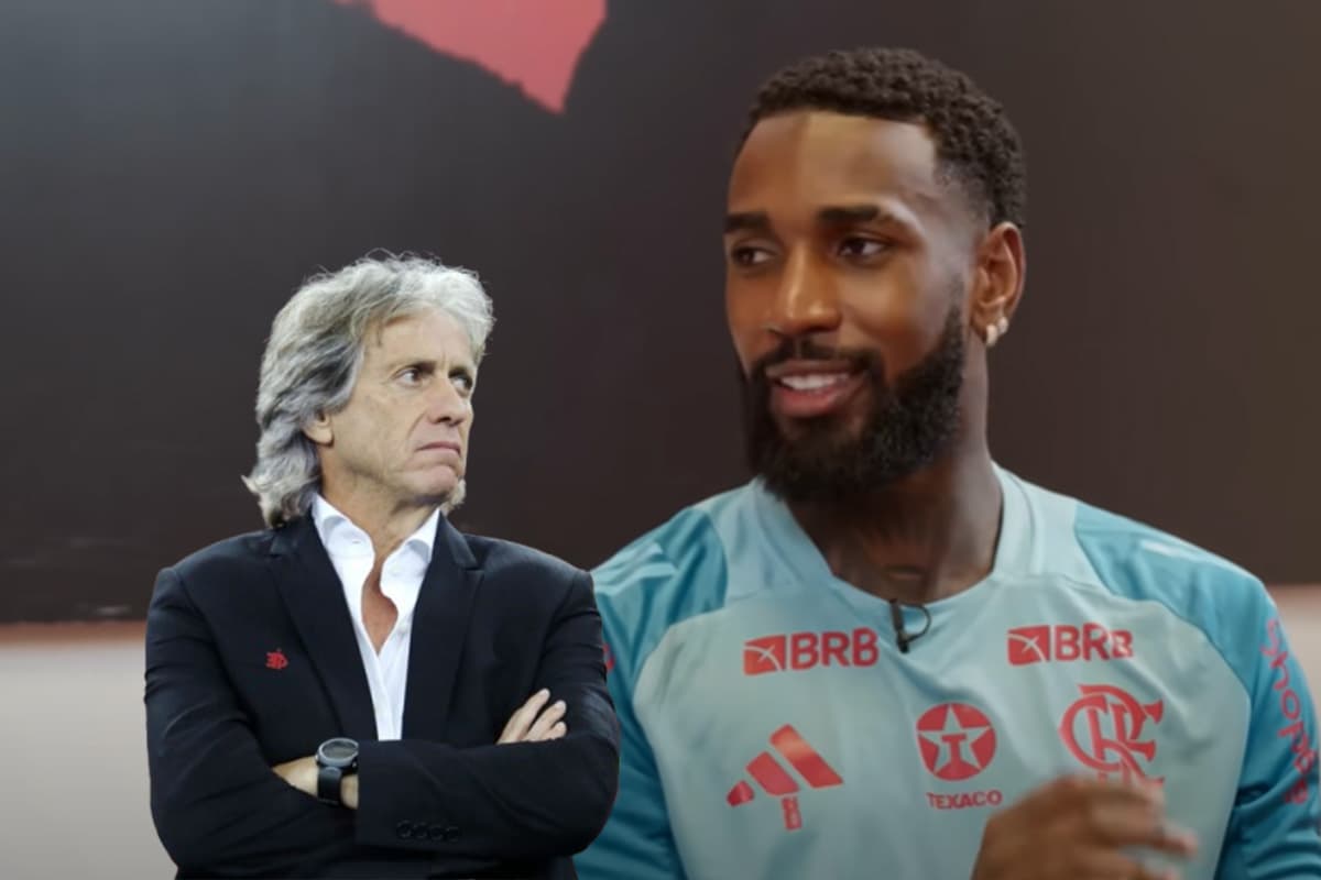 Montagem com Gerson e Jorge Jesus