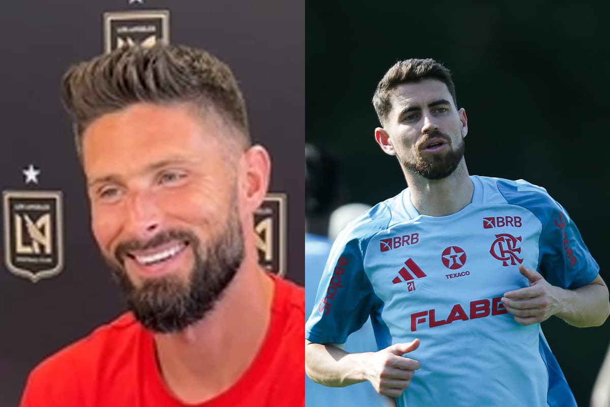Montagem com Jorginho e Olivier Giroud
