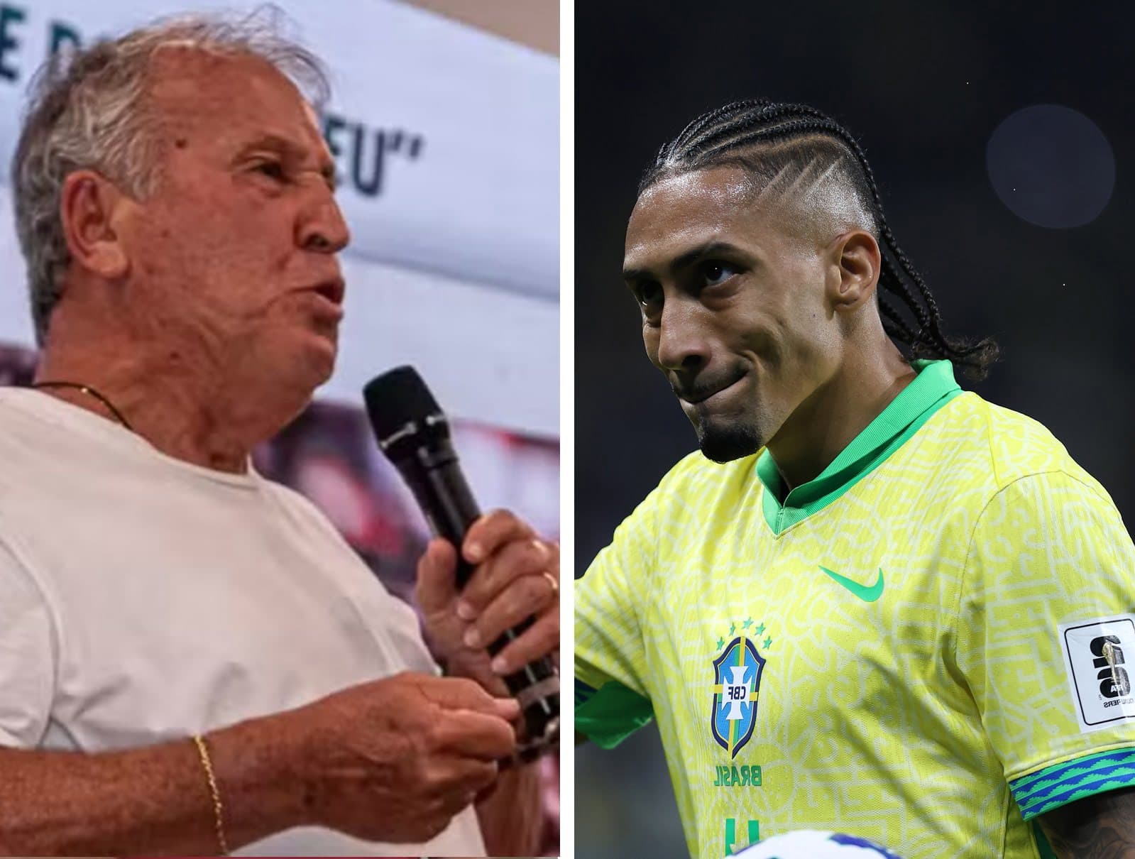 Zico rebateu Raphinha por declaração sobre a Copa do Mundo