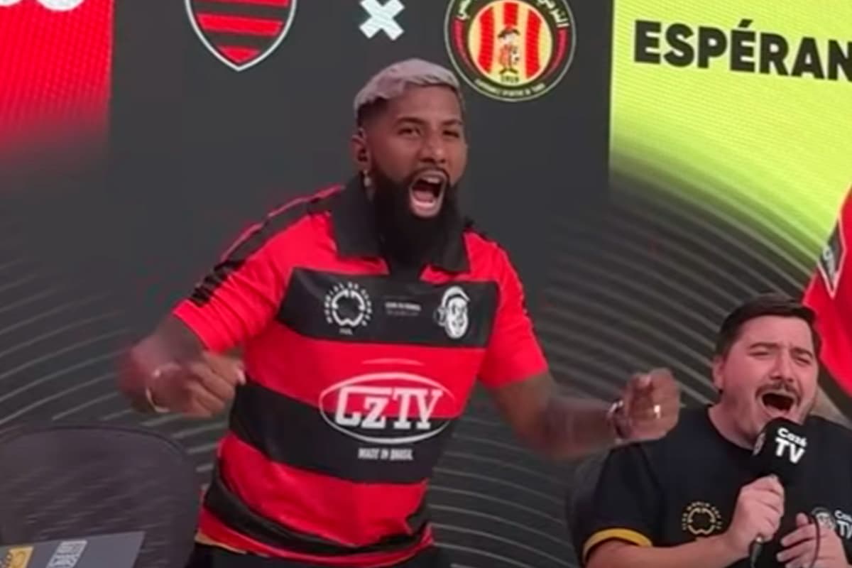 Rodinei celebrando gol do Flamengo na Copa do Mundo de Clubes
