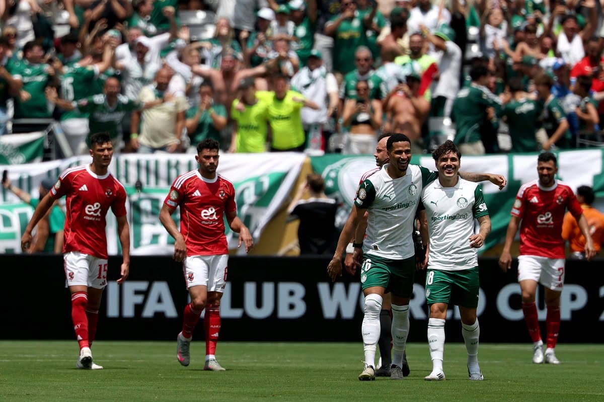 Palmeiras comemora gol sobre o Al Ahly