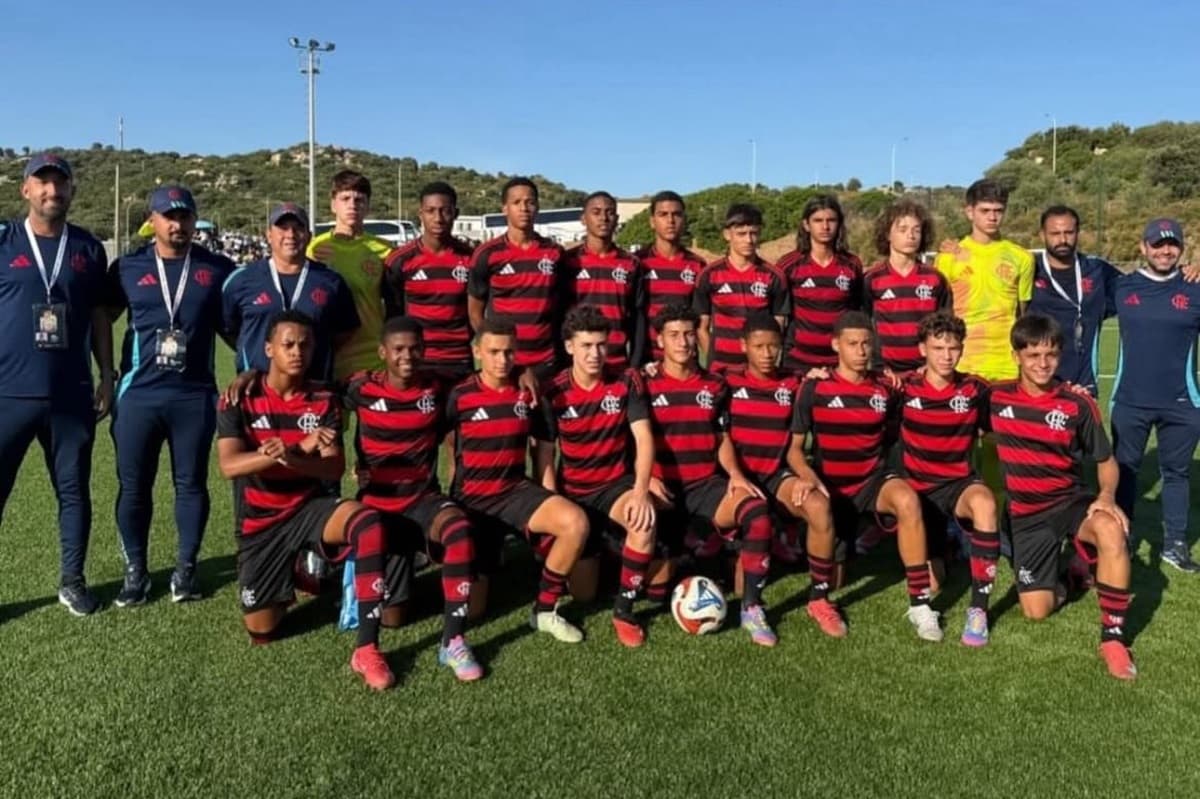 Equipe do Flamengo que disputou Torneio de Selis, na Itália