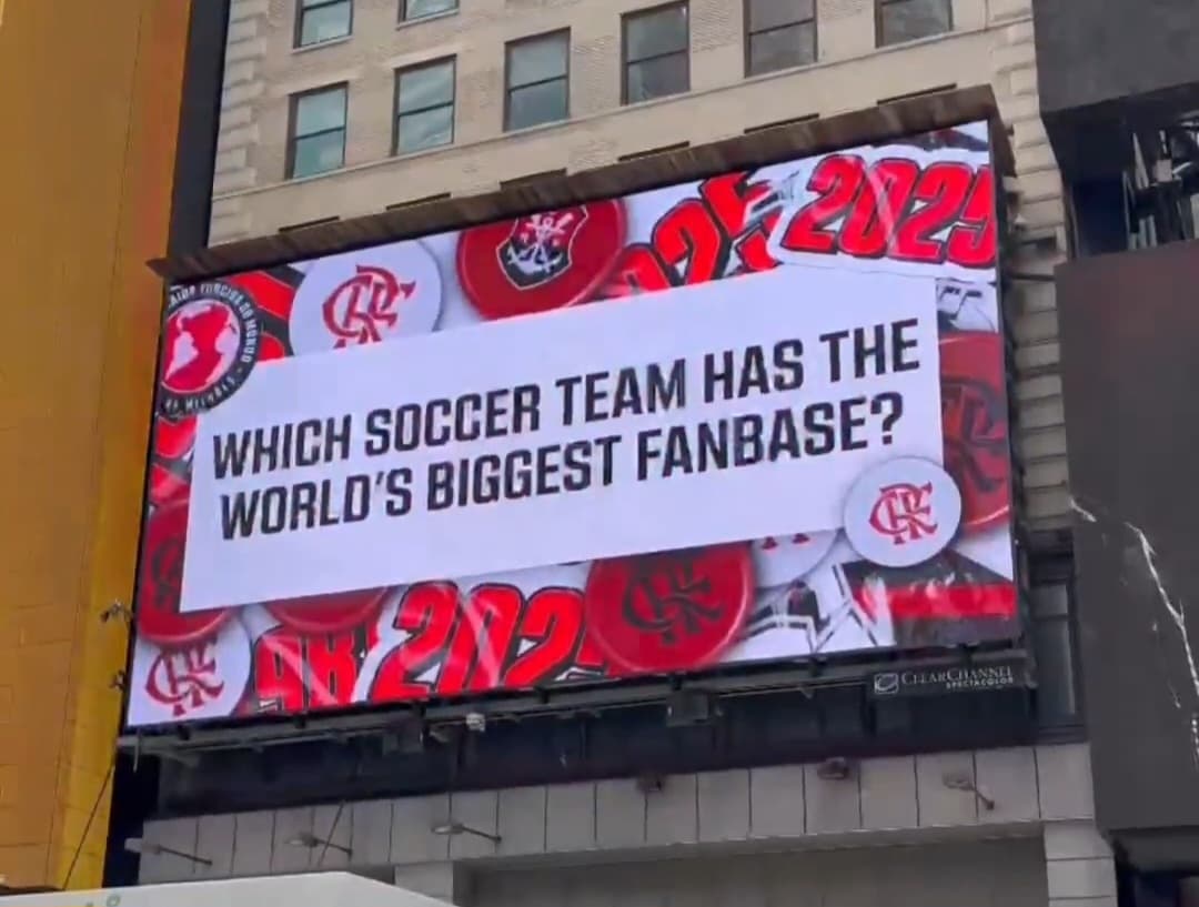 Vídeo do Flamengo na Times Square