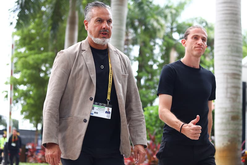 José Boto ao lado de Filipe Luís durante estadia do Flamengo nos EUA