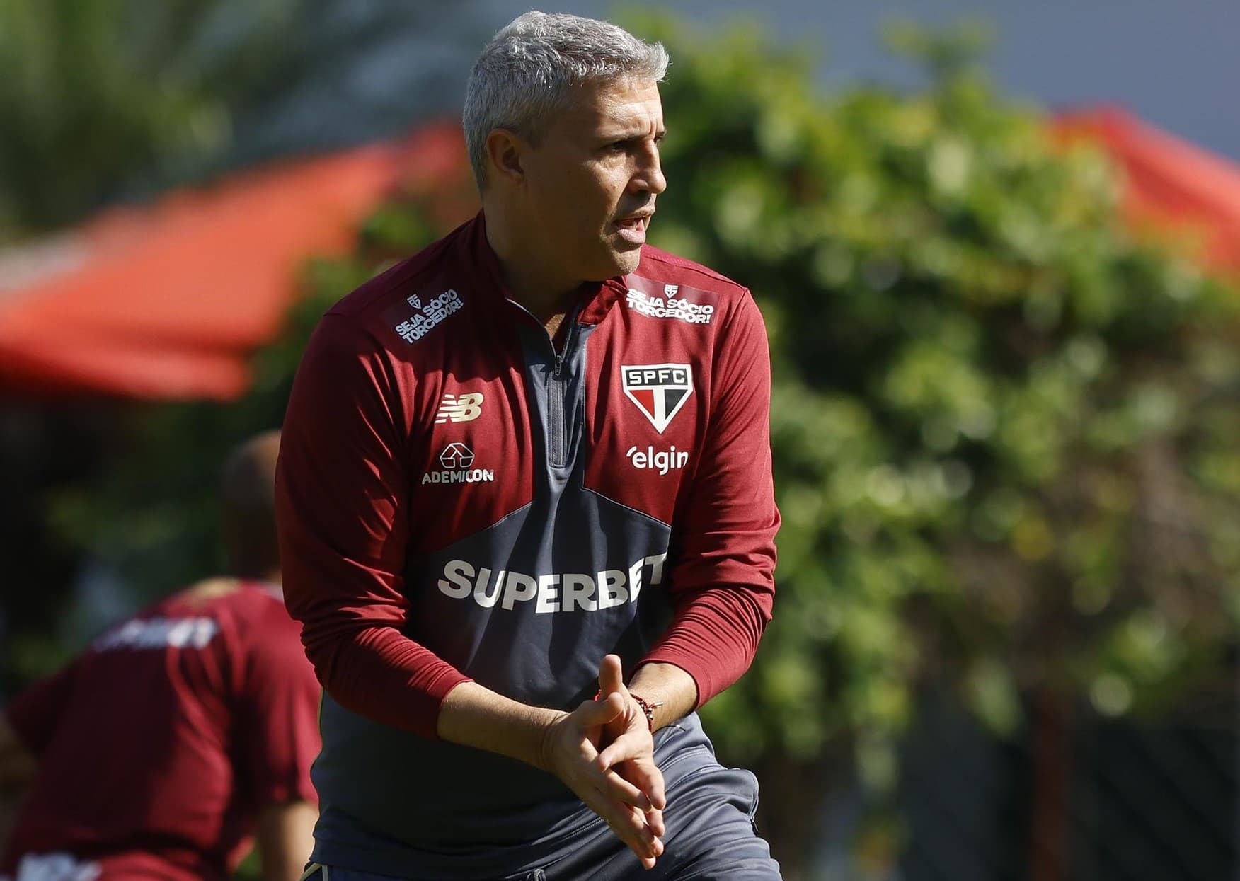 Crespo em treinamento antes de Flamengo x São Paulo