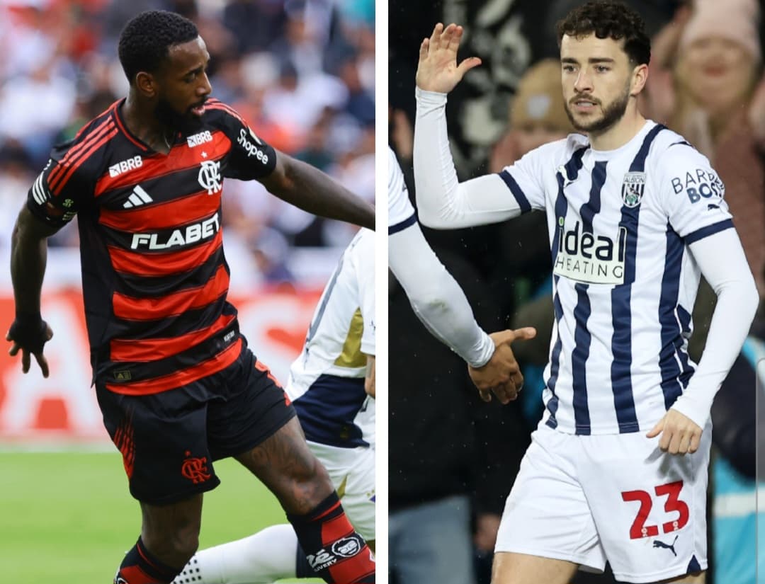 Gerson pelo Flamengo e Michael Johnston pelo West Brom