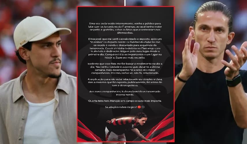 nota de pedro não cai bem na torcida do flamengo
