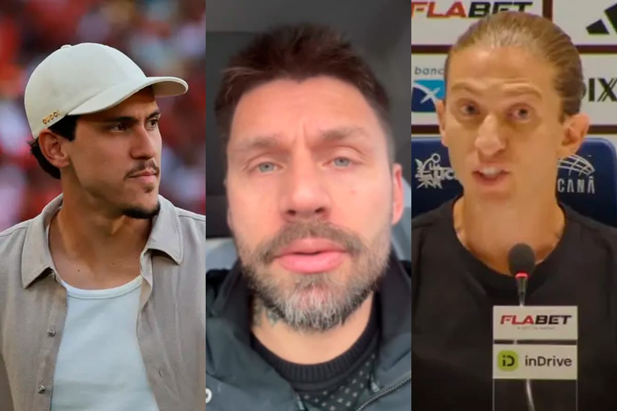 Montagem com Rafael Sobis, Pedro e Filipe Luís