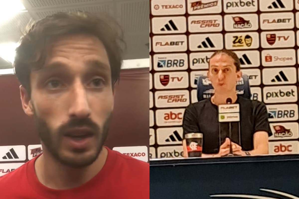 Montagem com Matías Viña e Filipe Luís