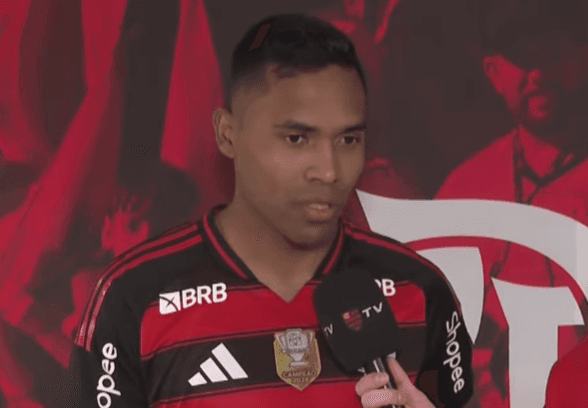 Alex Sandro na entrevista após Flamengo x Mirassol