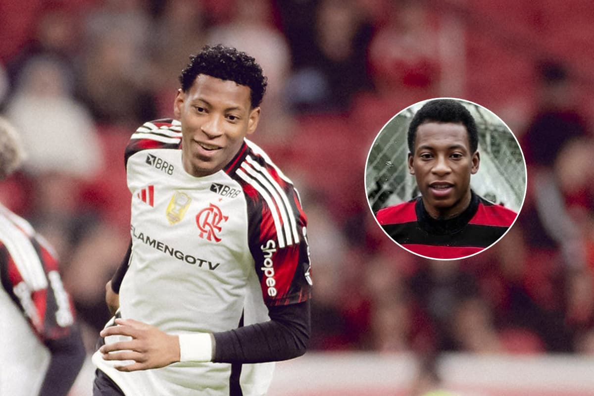 Montagem com Gonzalo Plata ao lado de sua montagem no lugar de Pelé