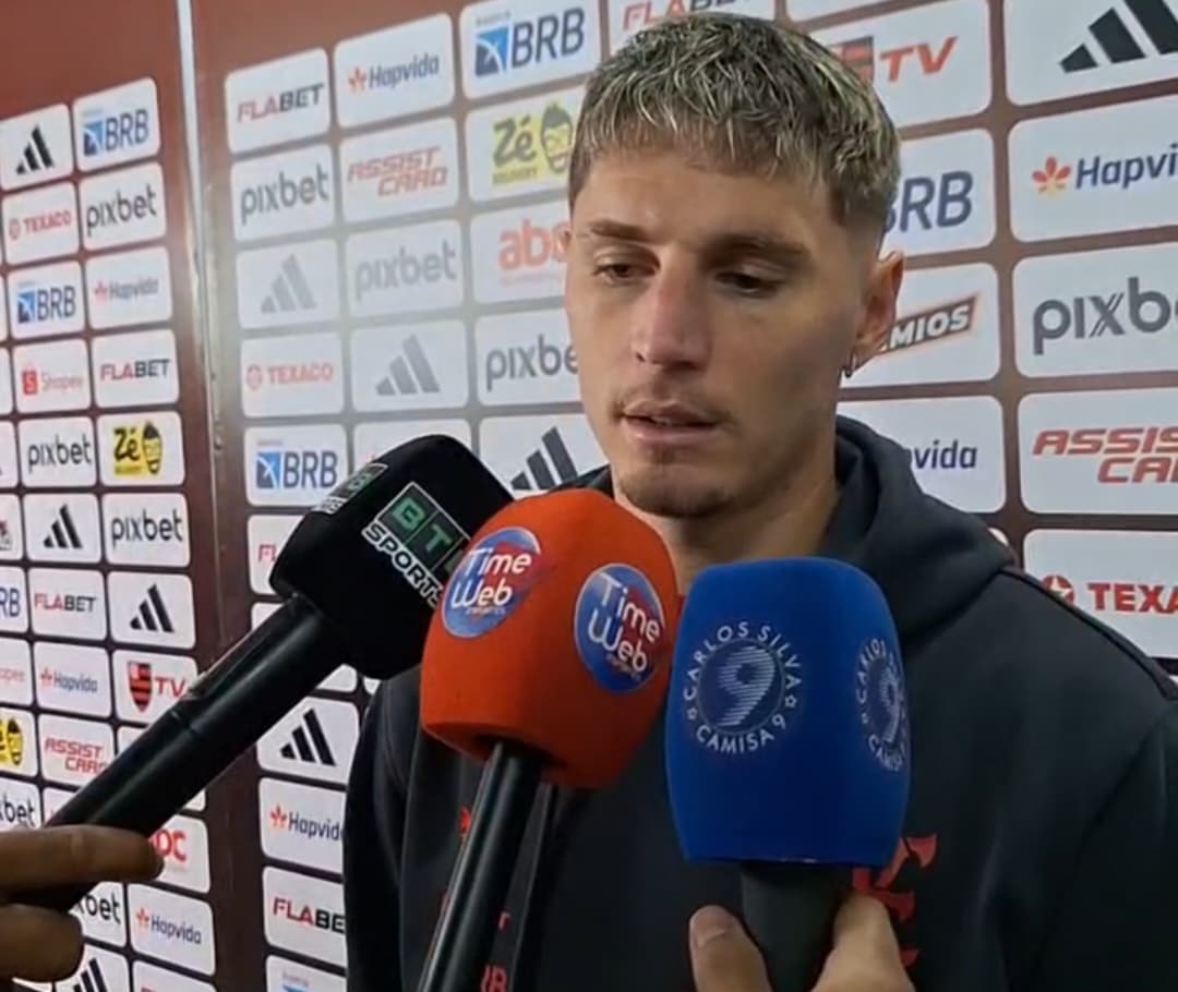 Varela na zona mista após derrota do Flamengo