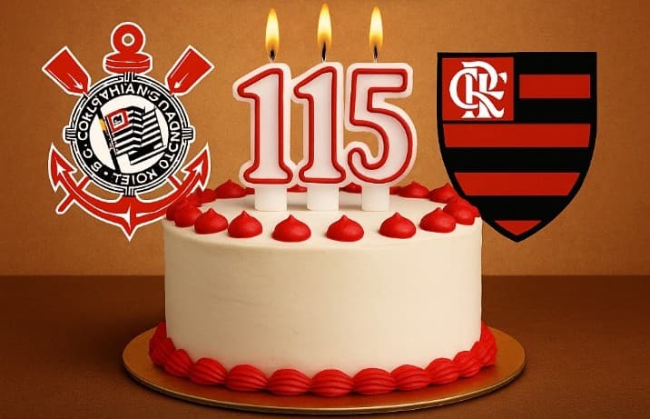 Corinthians 115: um bolo celebra freguesia para o Flamengo