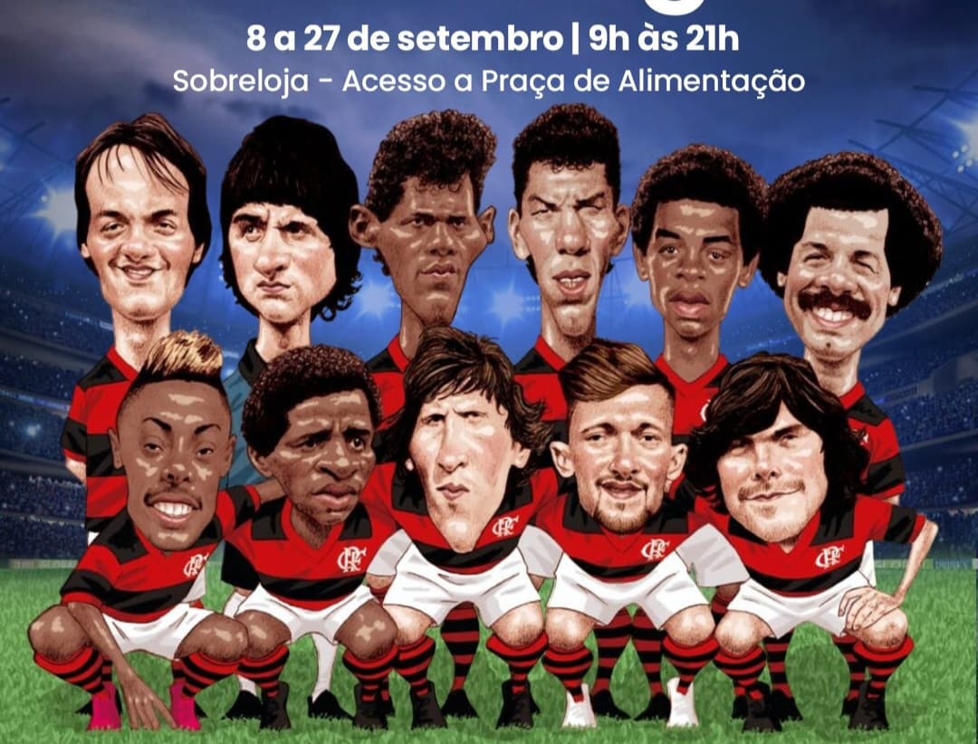 Arte de divulgação da Exposição Sempre Flamengo
