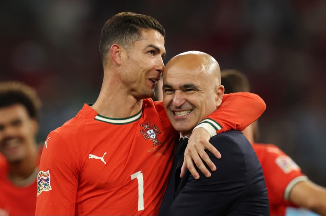 Cristiano Ronaldo e técnico de Portugal