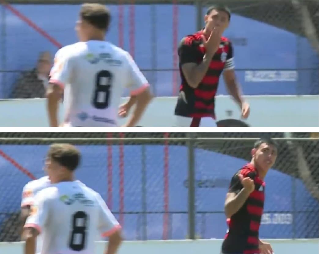 Iago comemora gol pelo Flamengo com provocação