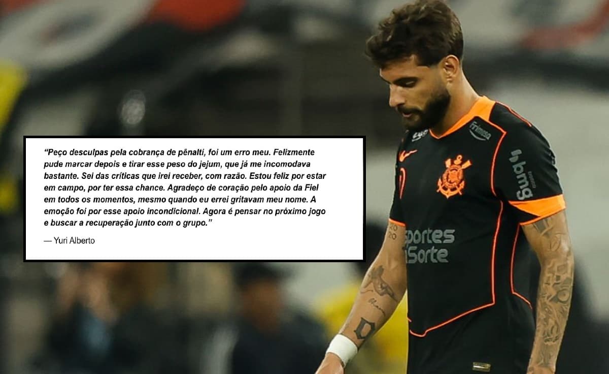 yuri alberto em nota após derrota para flamengo