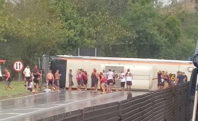 Acidente com torcida do Flamengo