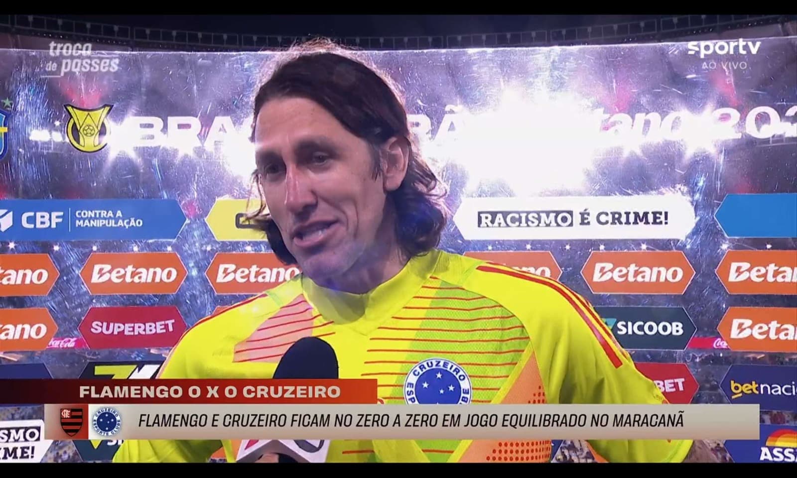 Cássio, goleiro do Cruzeiro, em entrevista