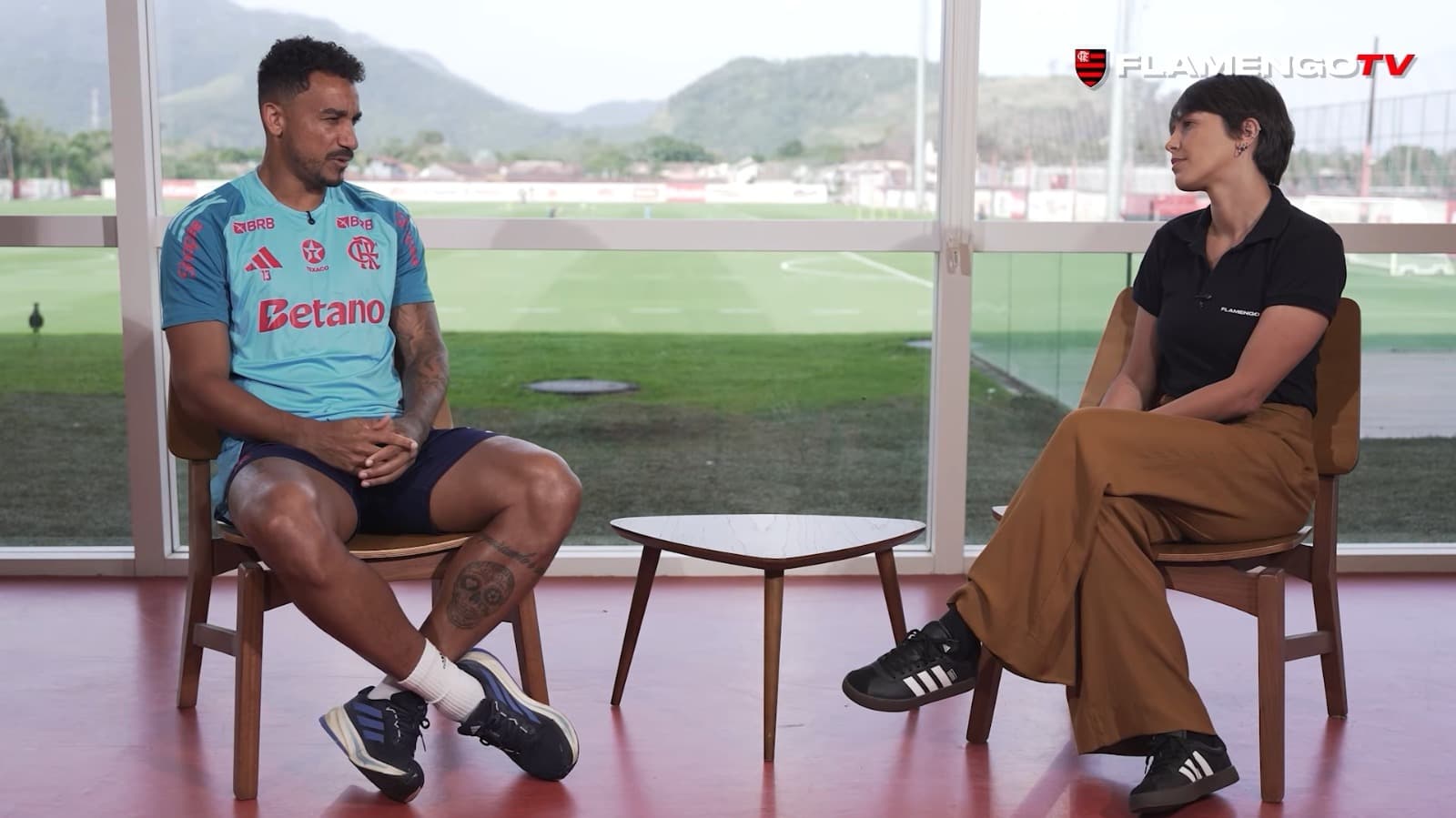 Danilo em entrevista à FlamengoTV