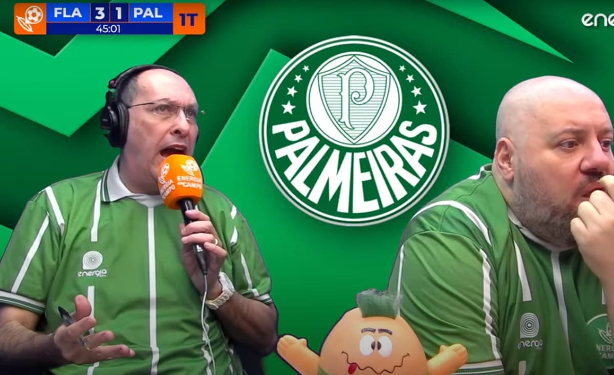 Narrador da Energia 97 fica revoltado com gol do Flamengo em vitória contra Palmeiras