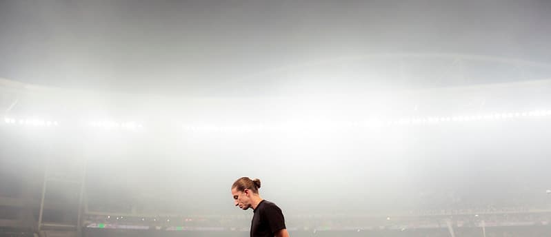 Filipe Luís durante partida do Flamengo no Maracanã — Foto: Adriano Fontes/Flamengo