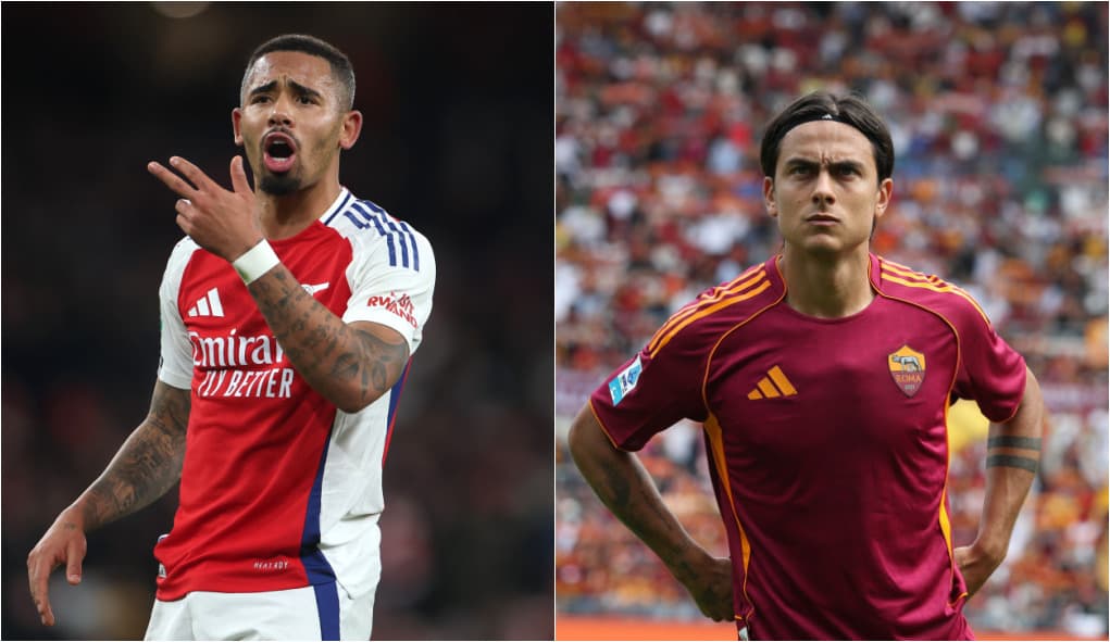 Gabriel Jesus, do Arsenal, e Paulo Dybala, da Roma, supostos alvos do Flamengo