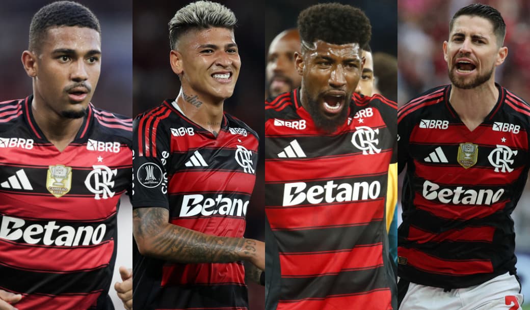 Colagem com fotos de Samuel Lino, Carrascal, Royal e Jorginho