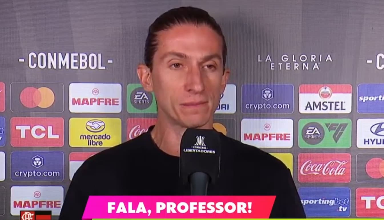 Filipe Luís antes de flamengo x Racing