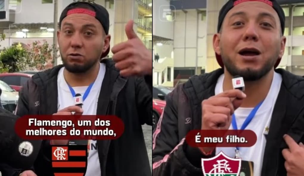 Torcedor da LDU reconhece escudos dos times do Brasileirão, enaltece Flamengo e zoa Fluminense