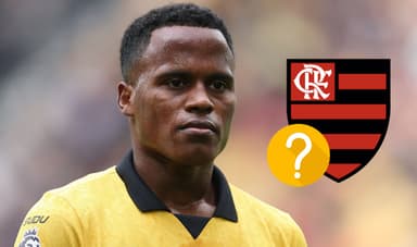 Jhon Arias, do Wolves, foi especulado como reforço do Flamengo; jogador em jogo na Premier League