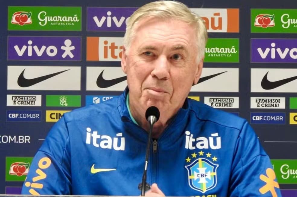 Carlo Ancelotti, técnico da seleção brasileira, em entrevista coletiva