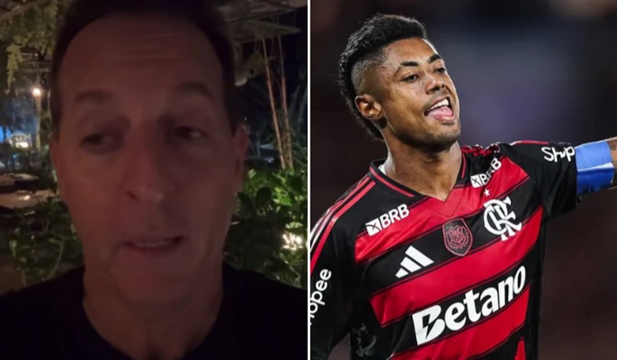 Benja em sua conta no Instagram; Bruno Henrique comemora gol do Flamengo