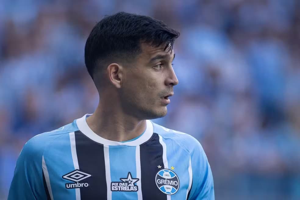 Último jogo de Cristaldo como titular do Grêmio foi a derrota diante do Mirassol em 13 de setembro, na Arena