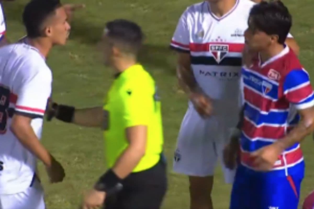 Djhordney, atleta do São Paulo, acusa chileno Rocco, do Fortaleza, de racismo em jogo da Copa do Brasil sub-20