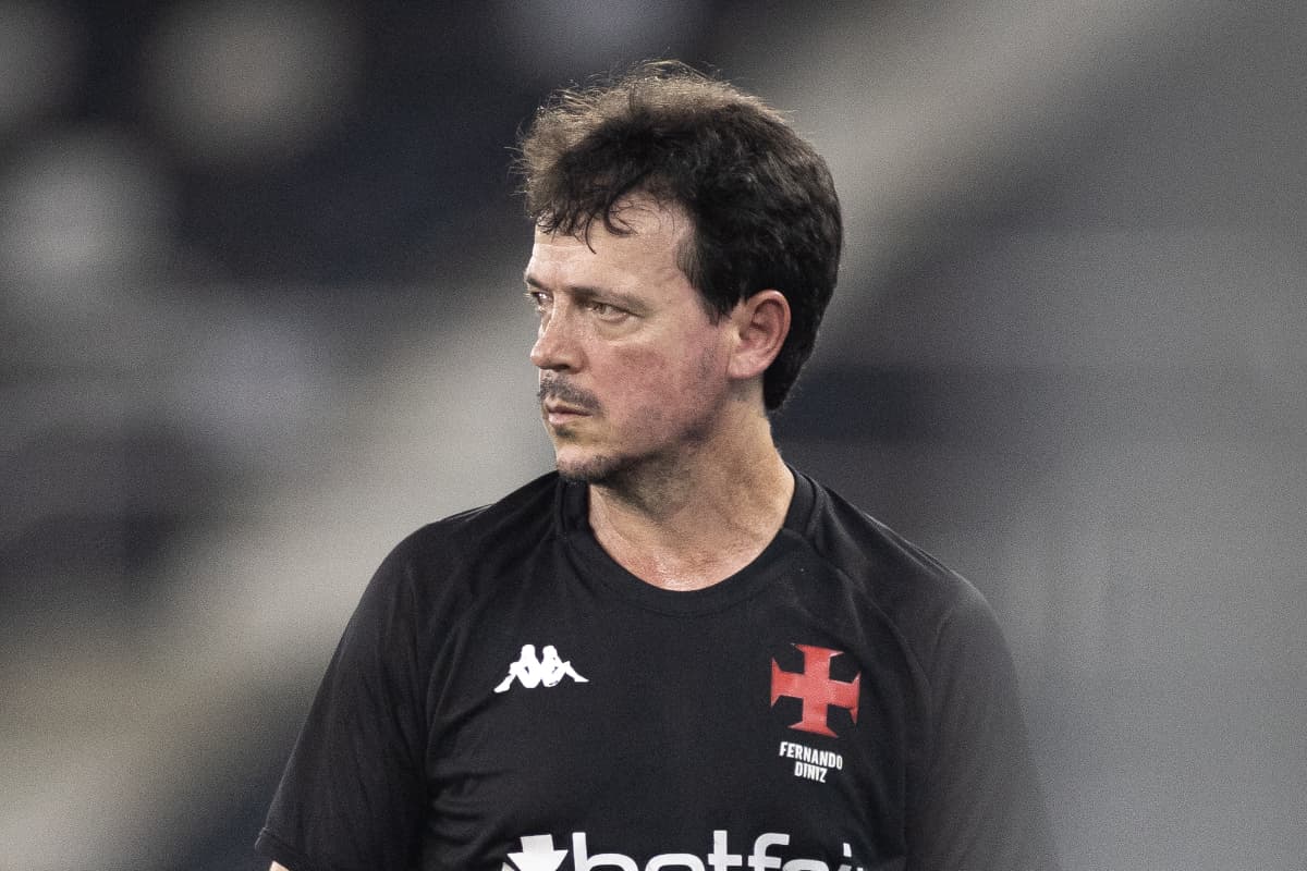 Fernando Diniz, técnico do Vasco, na derrota para o Botafogo, pelo Brasileirão