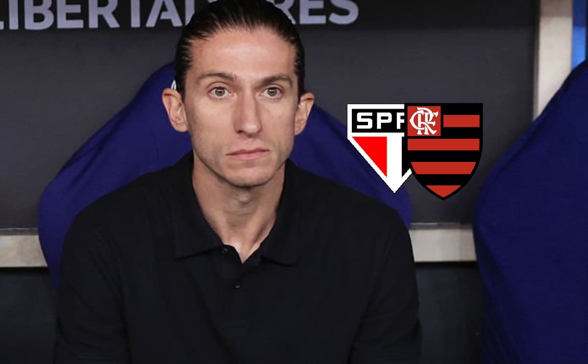 Filipe Luís, técnico do Flamengo, em jogo no Maracanã