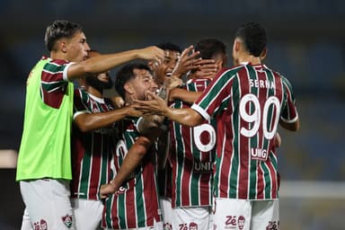 Fluminense comemora gol no Brasileirão 2025