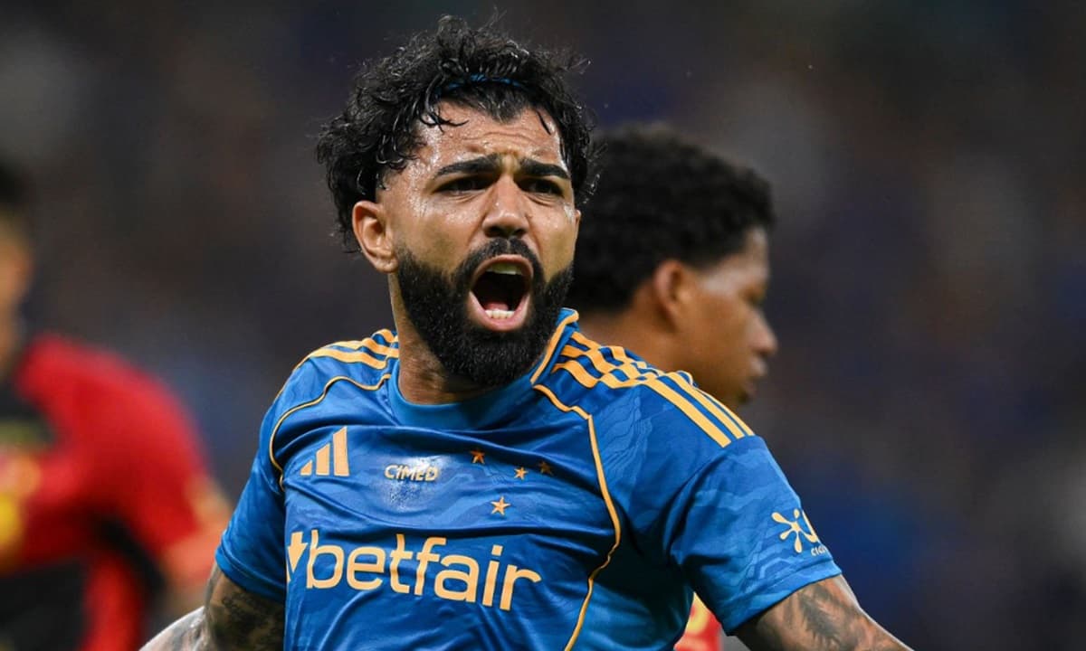 Gabigol, atacante do Cruzeiro, em jogo contra Sport
