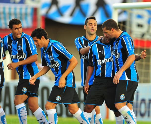Grêmio comemora gol em campanha de 2010
