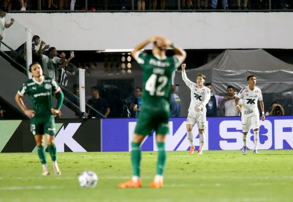 Santos x Palmeiras na Vila Belmiro pelo Brasileirão