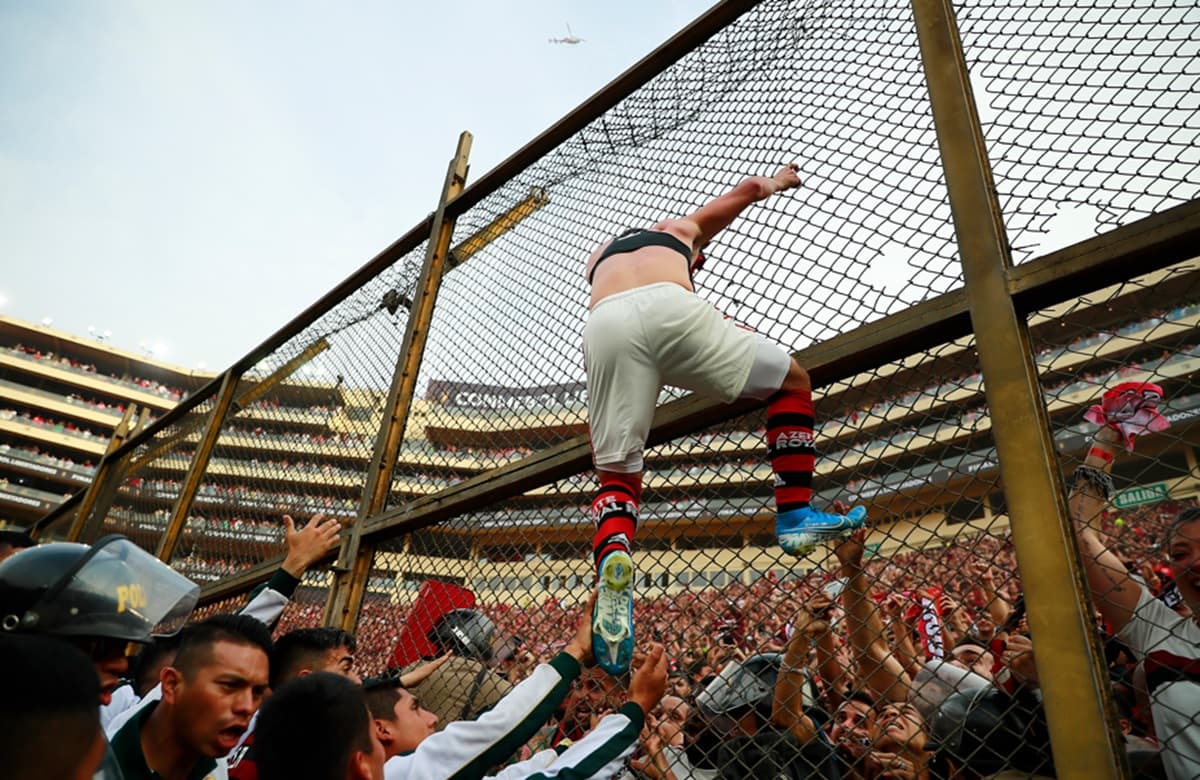 Setor da torcida do Flamengo na final da Libertadores de 2019