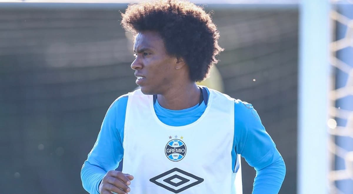 William em treino do Grêmio