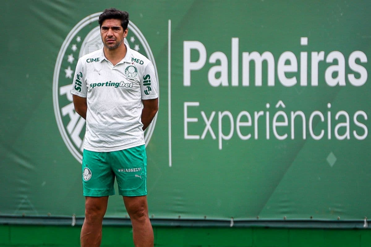 Abel Ferreira, treinador do Palmeiras, no Centro de Treinamento do time