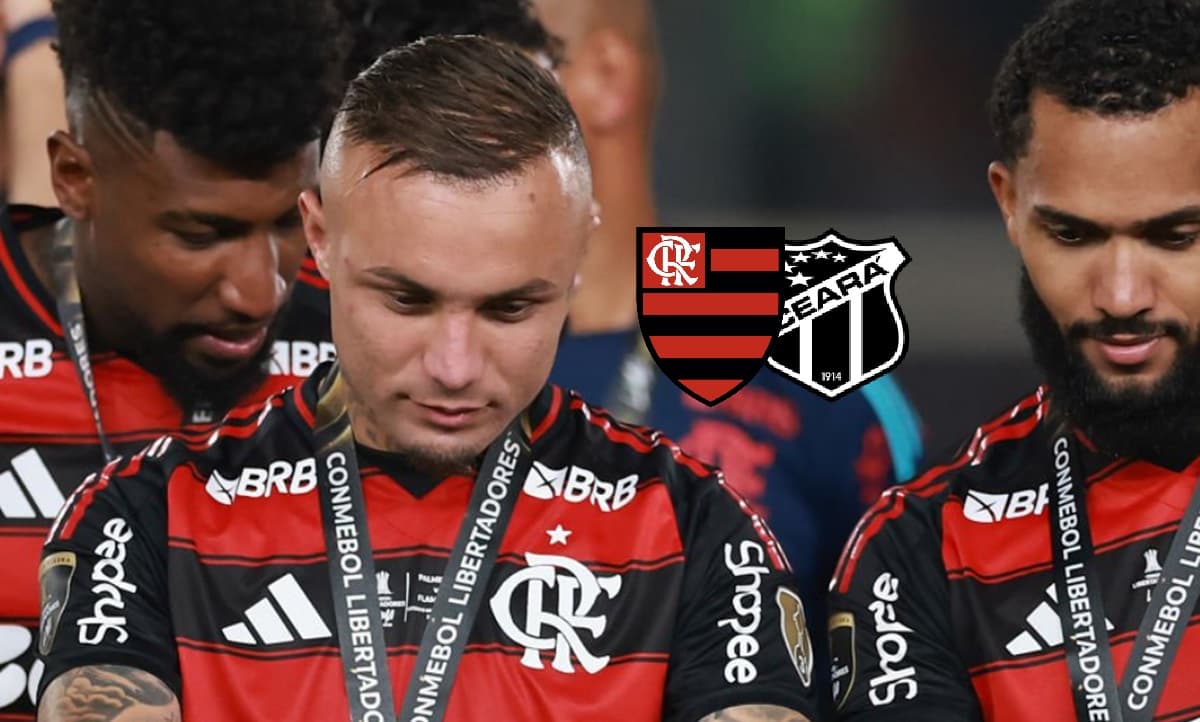 Everton Cebolinha em jogo do Flamengo na Libertadores