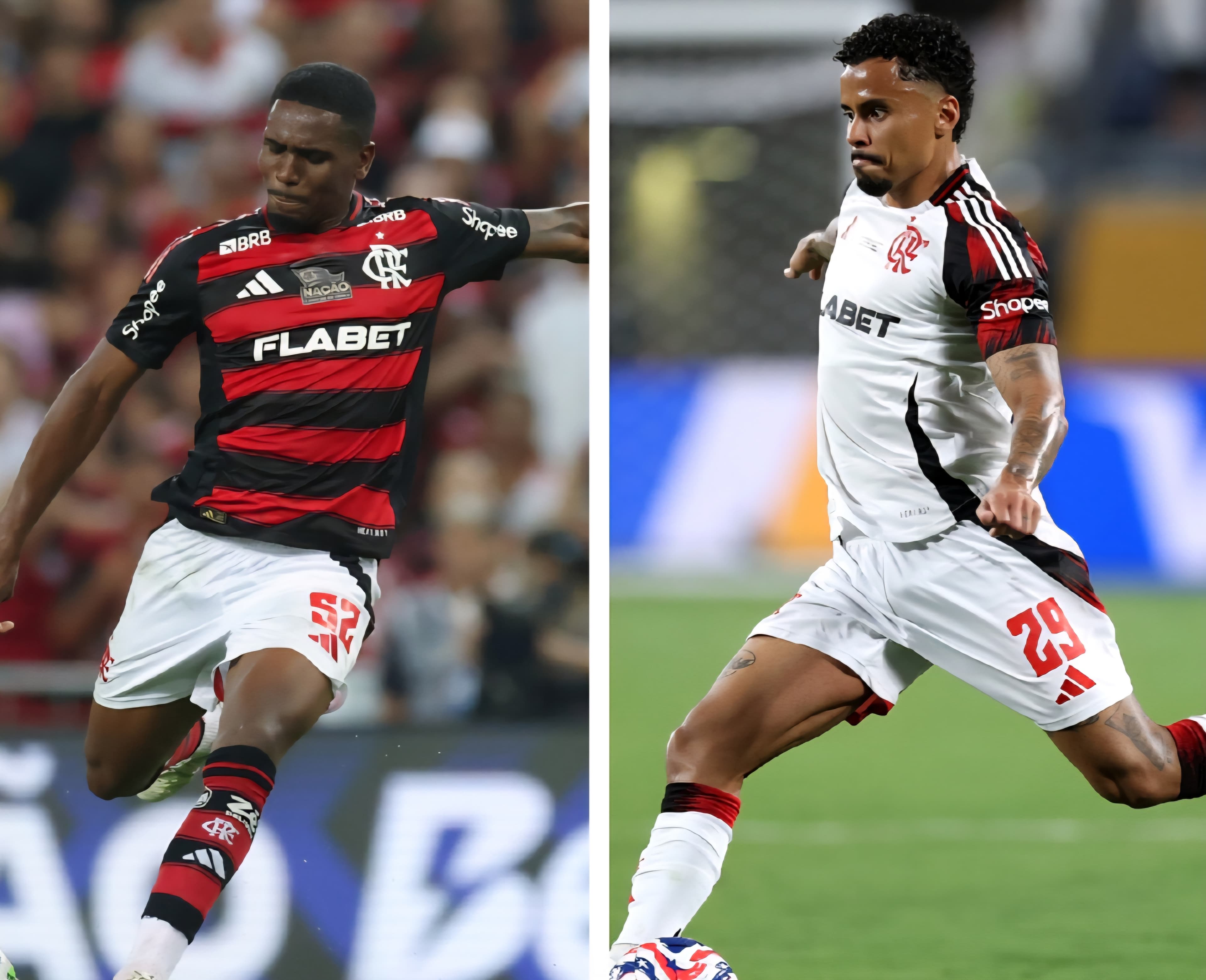 Evertton Araújo e Allan pelo Flamengo
