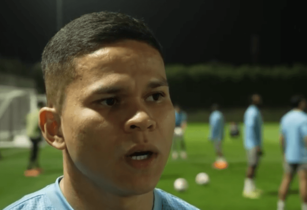 Ewerton concede entrevista após treino do Pyramids para enfrentar o Flamengo no Intercontinental