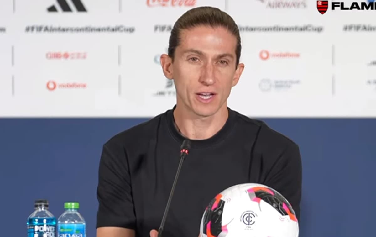 Filipe Luís em coletiva depois de Flamengo x Cruz Azul