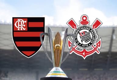 Flamengo x Corinthians troféu da Supercopa